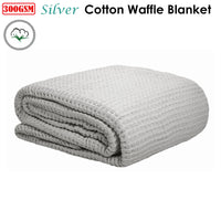 Thumbnail for Cotton Waffle Blanket Silver Queen