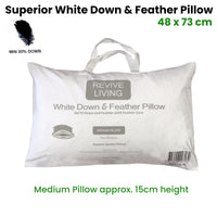 Thumbnail for 70% Feather 30% Down Superior Medium Standard Pillow 48 x 73 cm