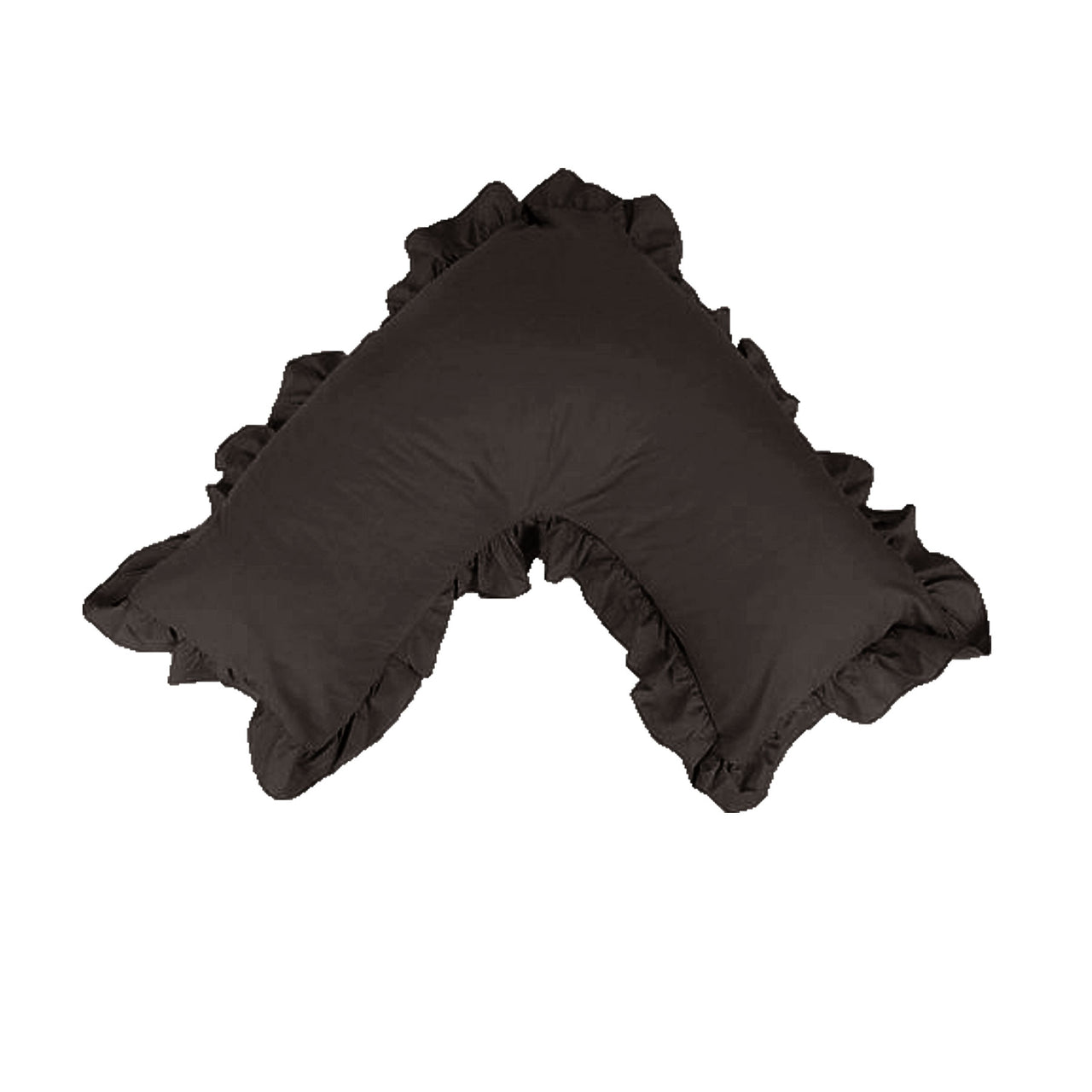 Artex Polyester Cotton V Shape Ruffle Pillowcase Mink