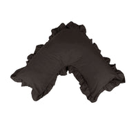 Thumbnail for Artex Polyester Cotton V Shape Ruffle Pillowcase Mink