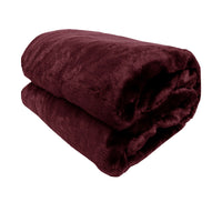 Thumbnail for Venus Burgundy Faux Fur Throw Rug 127 x 152 cm