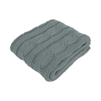 Thumbnail for Hudson Grey Knitted Throw Rug