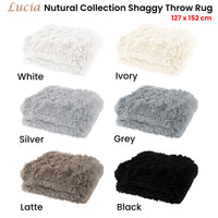 Thumbnail for Lucia Nutural Collection Shaggy Throw Rug 127 x 152cm Black