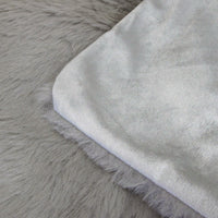 Thumbnail for Tuscany Luxury Faux Sheep Wool Fur Throw Rug Silver