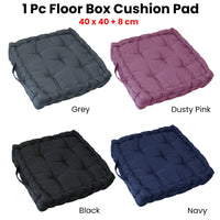 Thumbnail for 1 Pc Floor Box Cushion Pad 40 x 40+ 8 cm Black