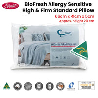 Thumbnail for Easyrest BioFresh Allergy Sensitive High & Firm Standard Pillow 66 x 41 x 5cm