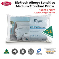 Thumbnail for Easyrest BioFresh Allergy Sensitive Medium Standard Pillow 48 x 73 cm