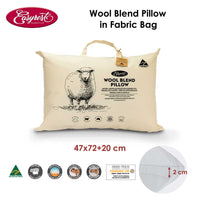 Thumbnail for Easyrest Wool Blend Standard Pillow in Fabric Bag 47 x 72 + 20 cm