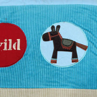 Thumbnail for Happy Kids Wild Wild West Blue Embroidered Comforter with Bonus Cushion