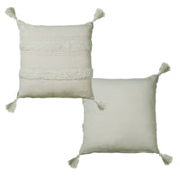 Thumbnail for Accessorize Indra Cotton Cover Filled Cushion - Grey