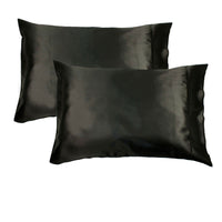 Thumbnail for Accessorize 300TC Deluxe Essentials Satin Standard Pillowcases Black