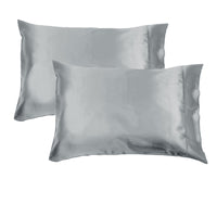 Thumbnail for Accessorize 300TC Deluxe Essentials Satin Standard Pillowcases Silver