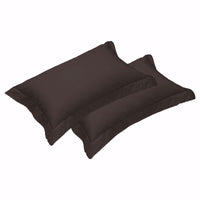 Thumbnail for 500TC Pair of Egyptian Cotton Tailored Standard Pillowcases Chocolate