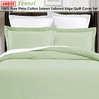 Thumbnail for Grand Aterlier Pima Cotton Fennel Quilt Cover Set King