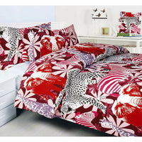 Thumbnail for Bright Young Things Jungle Red Quilt Cover Set Single