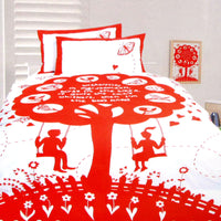 Thumbnail for Happy Kids The Bees Knees Red Quilt Cover Set Single