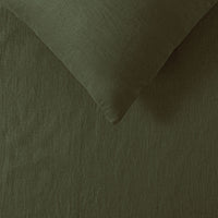 Thumbnail for Vintage Design Homewares 100% Linen Olive Sheet Set Super King