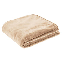 Thumbnail for J.Elliot Home 450gsm Solid Faux Mink Blanket Natural