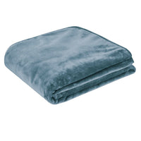 Thumbnail for J.Elliot Home 450gsm Solid Faux Mink Blanket Steel Blue