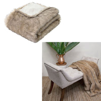 Thumbnail for J Elliot Home Brown Fox Luxury Faux Fur Throw 130 x 160cm