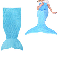 Thumbnail for Mermaid Tail Blue Soft Blanket Throw