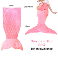 Thumbnail for Mermaid Tail Pink Soft Blanket Throw