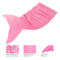 Thumbnail for Mermaid Tail Pink Soft Blanket Throw