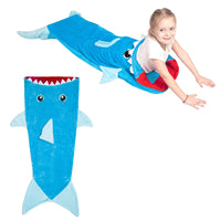 Thumbnail for Mermaid Tail Shark Soft Blanket Throw