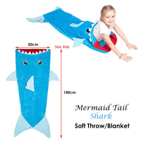 Thumbnail for Mermaid Tail Shark Soft Blanket Throw