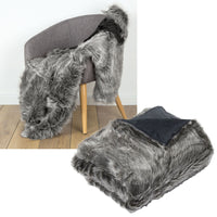 Thumbnail for IDC Homewares Luxury Wolf Faux Fur Throw 125 x 150cm