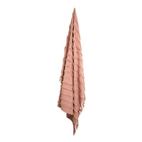 Thumbnail for J Elliot Home Zen Luxury Fringe Throw 130 x 160cm Clay Pink