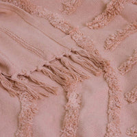 Thumbnail for J Elliot Home Zen Luxury Fringe Throw 130 x 160cm Clay Pink