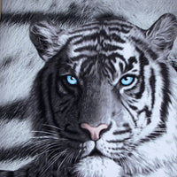 Thumbnail for Just Home Set of 3 Printed Blue Eyes Stripes Tiger Wall Canvas