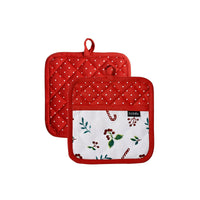 Thumbnail for Ladelle Joyful Red Set of 2 Pot Holders 21 x 21 cm