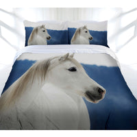 Thumbnail for Just Home Snowy Horse Quilt Cover Set Queen