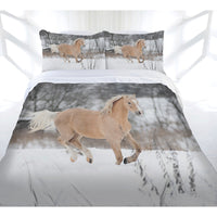 Thumbnail for Just Home Winter Gallop Quilt Cover Set Double