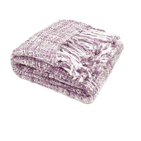 Thumbnail for Rans Oslo Knitted Weave Throw 127x152cm - Lilac Hint