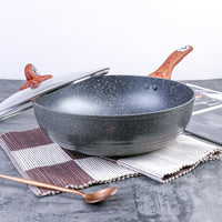 Thumbnail for Justcook 30cm JSHS-IH4930C-1 Marble Wok Stirfry Pan