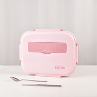 Thumbnail for Kylin 304 Stainless Steel 5 Divided Smile Small Lunch Box With Soup Pot - Pink