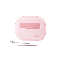 Thumbnail for Kylin 304 Stainless Steel 5 Divided Smile Large Lunch Box With Soup Pot - Pink