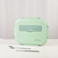 Thumbnail for Kylin 304 Stainless Steel 5 Divided Smile Large Lunch Box With Soup Pot - Green