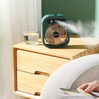 Thumbnail for JY Ice Fog Air Conditioning Mist Humidfier Mini Fan Humidifying - White