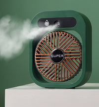 Thumbnail for JY Ice Fog USB Air Conditioning Mist Humidfier Mini Fan - Green