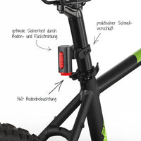 Thumbnail for FischerBicycle Rear Light with 360 Floor Light for More Visibility and Protection, Rechargeable Battery