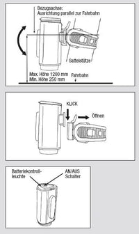 Thumbnail for FischerBicycle Rear Light with 360 Floor Light for More Visibility and Protection, Rechargeable Battery