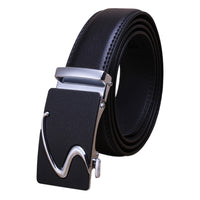 Thumbnail for Genuine Leather Belt Men's Plate Reversible Buckle Business Dress Belts