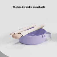 Thumbnail for 3 In 1 Makeup Brushes Cleaner Sponge Brush Washing Box Makeup Brush Drying Basket(Light Purple)