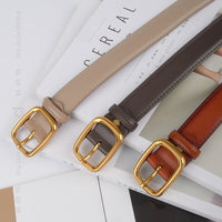 Thumbnail for Classic Leather Belts for Women, Joyreap Genuine Leather Womens Belts with Gold Buckle