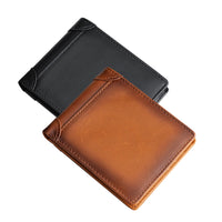 Thumbnail for 100% Genuine Leather Men's Wallet RFID Blocking Card Holder Bifold and Long Wallets