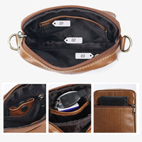 Thumbnail for Genuine leather men's crossbody bag oiled wax leather Satchel Crossbody Bag